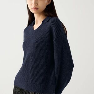 Uniqlo mix yarn polo sweater